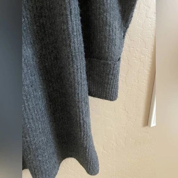 Topshop Funnel Neck Sweater Dress Size 8-10 Gray NWT Cuffed Ribbed Relaxed Fit - Picture 6 of 6